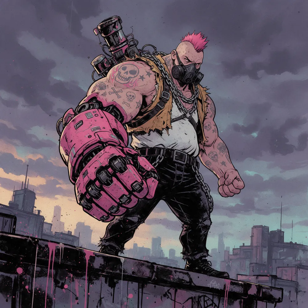 Pound with a giant pink robotic fist